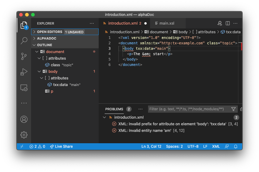 DeltaXML-Screenshot-XSLTXPath-EditingXML-WellFormedChecks-VSCode.png